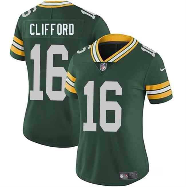Women's Green Bay Packers #16 Sean Clifford Green 2025 Vapor Untouchable Limited Stitched Jersey(Run Small)
